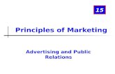 Advertising and Public Relations 15 Principles of Marketing.