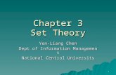 1 Chapter 3 Set Theory Yen-Liang Chen Dept of Information Management National Central University.
