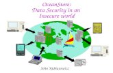 OceanStore: Data Security in an Insecure world John Kubiatowicz.