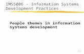 5.1 People themes in information systems development IMS5006 - Information Systems Development Practices.