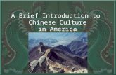 A Brief Introduction to Chinese Culture in America.