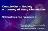 Complexity in Society: A Journey of Many Dimensions National Science Foundation Fractal images: Martin Golubitsky, Univ. of Houston chaos