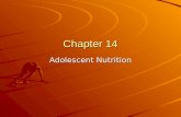 Chapter 14 Adolescent Nutrition. Key Nutrition Concepts Nutrition needs should be determined by the degree of sexual maturation and biological maturity.
