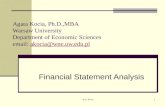 Dr A. Kocia1 Agata Kocia, Ph.D.,MBA Warsaw University Department of Economic Sciences email: akocia@wne.uw.edu.plakocia@wne.uw.edu.pl Financial Statement.