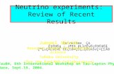 Junpei Shirai Research Center for Neutrino Science Tohoku University (for the KamLAND Collaboration) Neutrino experiments: Review of Recent Results Tau04,