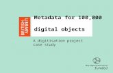 Metadata for 100,000 digital objects A digitisation project case study.