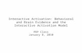 Interactive Activation: Behavioral and Brain Evidence and the Interactive Activation Model PDP Class January 8, 2010.