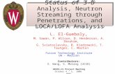 Status of 3-D Analysis, Neutron Streaming through Penetrations, and LOCA/LOFA Analysis L. El-Guebaly, M. Sawan, P. Wilson, D. Henderson, A. Ibrahim, G.