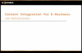 1 Content Integration for E-Business Joe Hellerstein.