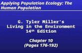 Applying Population Ecology: The Human Population G. Tyler Miller’s Living in the Environment 14 th Edition Chapter 10 (Pages 176-192) G. Tyler Miller’s.