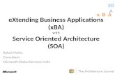 EXtending Business Applications (xBA) with Service Oriented Architecture (SOA) Rahul Mohta Consultant Microsoft Global Services India.