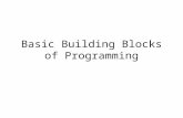 Basic Building Blocks of Programming. Variables and Assignment Think of a variable as an empty container Assignment symbol (=) means putting a value into.