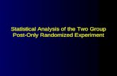 Statistical Analysis of the Two Group Post-Only Randomized Experiment.