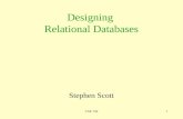 CSE 1561 Designing Relational Databases Stephen Scott.