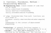 09/22/2008MET CS 563 - Fall 2008 4. Functions 1 4. Functions, Procedures, Methods – Encapsulating Behavior SW Engineering Goal: SW Engineering Goal: Create.