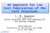 ARIES Meeting, UCSD L. M. Waganer, 14-15 June 2006 An Approach for Low Cost Fabrication of the Coil Structure L. M. Waganer With Support from Kevin Slattery.