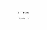 B-Trees Chapter 9. Limitations of binary search Though faster than sequential search, binary search still requires an unacceptable number of accesses.