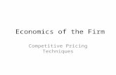 Economics of the Firm Competitive Pricing Techniques.