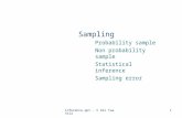 Inference.ppt - © Aki Taanila1 Sampling Probability sample Non probability sample Statistical inference Sampling error.