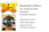 Butterfly Effect : An Augmented Reality Puzzle Game Marleigh Norton Blair MacIntyre Steven Dow Maribeth Gandy.