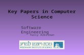 Key Papers in Computer Science Software Engineering Yuriy Arbitman.