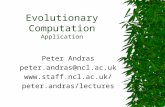 Evolutionary Computation Application Peter Andras peter.andras@ncl.ac.uk  peter.andras/lectures.