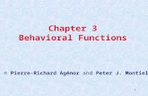 1 Chapter 3 Behavioral Functions © Pierre-Richard Agénor and Peter J. Montiel.