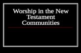 Worship in the New Testament Communities. Christian Initiation.