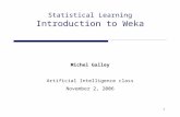 1 Statistical Learning Introduction to Weka Michel Galley Artificial Intelligence class November 2, 2006.