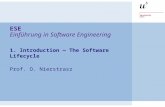 ESE Einführung in Software Engineering 1. Introduction — The Software Lifecycle Prof. O. Nierstrasz.