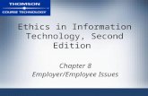 Ethics in Information Technology, Second Edition Chapter 8 Employer/Employee Issues.