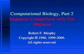 Computational Biology, Part 2 Sequence Comparison with Dot Matrices Robert F. Murphy Copyright  1996, 1999-2006. All rights reserved.