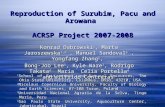 Reproduction of Surubim, Pacu and Arowana ACRSP Project 2007-2008 1 School of Environment and Natural Resources, The Ohio State University, Columbus, Ohio,