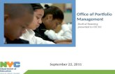 Office of Portfolio Management September 22, 2011 Draft of Rezoning presented to CEC D2.
