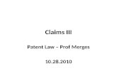 Claims III Patent Law – Prof Merges 10.28.2010. Issue Preclusion/Collateral Estoppel – Patent Claims Is claim interpretation by District Court A binding.