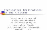 Theological Implications of The X Factor Based on Findings of Christian Research Association (CRA) on Australian Youth Spirituality in “Putting Life Together”