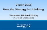 Vision 2015 How the Strategy is Unfolding Professor Michael Whitby Pro-Vice-Chancellor.