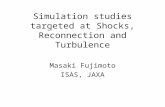 Simulation studies targeted at Shocks, Reconnection and Turbulence Masaki Fujimoto ISAS, JAXA.