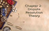 Chapter 2: Dispute Resolution Theory. Theoretical Negotiation Framework Objective: Examine fundamental concepts and analytical tools of negotiation.