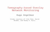 Tomography-based Overlay Network Monitoring Hugo Angelmar Slides courtesy of (Yan Chen, David Bindel, and Randy H. Katz)