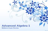 Advanced Algebra 1 Midterm Exam Review. CHAPTER 1 Equations.