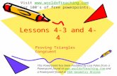 Lessons 4-3 and 4-4 Visit  For 100’s of free powerpoints. This Powerpoint has been modified by Lisa Palen.