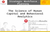Strategic Workforce Planning Mike Neal  813-390-2625 mike@predictiveresults.com  The Science of Human.