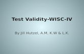 Test Validity-WISC-IV By Jill Hutzel, A.M, K.W & L.K.
