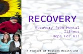 A Project of Eastern Health and CHANNAL RECOVERY Recovery from Mental Illness Hope For All.