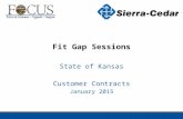 Fit Gap Sessions State of Kansas Customer Contracts January 2015.