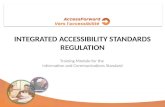 Training Module for the Information and Communications Standard INTEGRATED ACCESSIBILITY STANDARDS REGULATION.