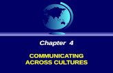 Chapter 4 COMMUNICATING ACROSS CULTURES. Definitions  Communication is the exchange of meaning.  Communication is the process of transferring meanings.