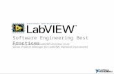 Elijah Kerry, Certified LabVIEW Architect (CLA) Senior Product Manager for LabVIEW, National Instruments Software Engineering Best Practices.