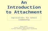An Introduction to Attachment Implications for School Leadership Megan Smith Senior Educational Psychologist Suffolk Community Educational Psychology Service.